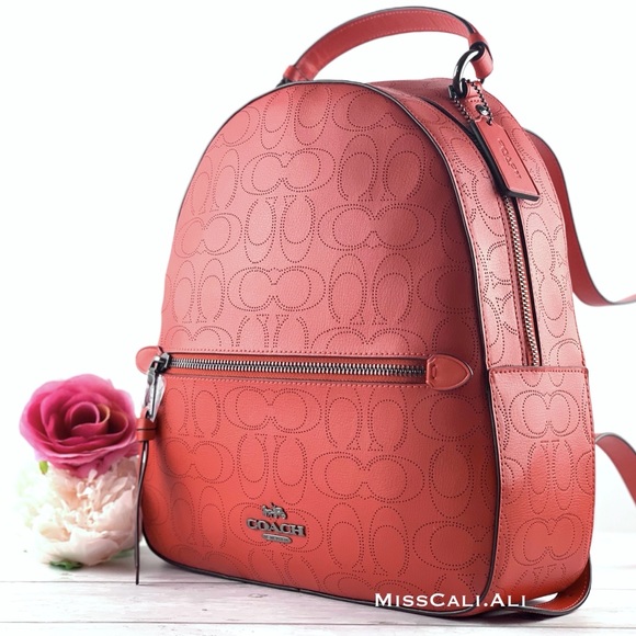 NWT COACH Jordyn Backpack Signature Leather Bag - Main Image